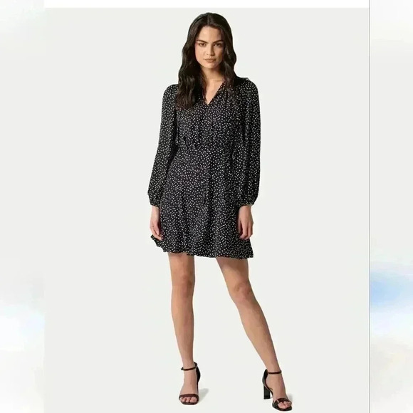 Black and white speckled patterned dress size XS/small - Picture 2 of 10